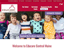 Tablet Screenshot of educarecentralmaine.org